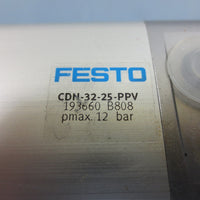 Festo CDN3225PPV Air Cylinder 12 Bar  1 1/8" Bore 1 " Stroke