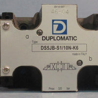 Duplomatic DS5JB-S1/10N-K6 Solenoid Valve 320 bar Max 1/2 NPT 120-60Hz