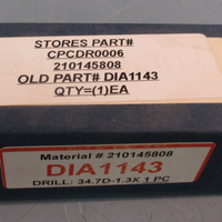 Asahi Diamond Core Drills W14D 11876187 DIA1143 34.71.3 B 34.7D32.7I1.3X