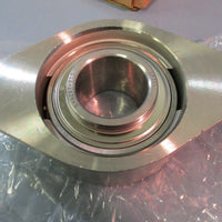 NIB IPTCI Stainless SNASFL 207 23 2 Bolt Flange Bearing 1-7/16"
