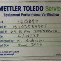 Mettler Toledo V4 R PW Pass Through Metal Detector Safeline Operator Interface