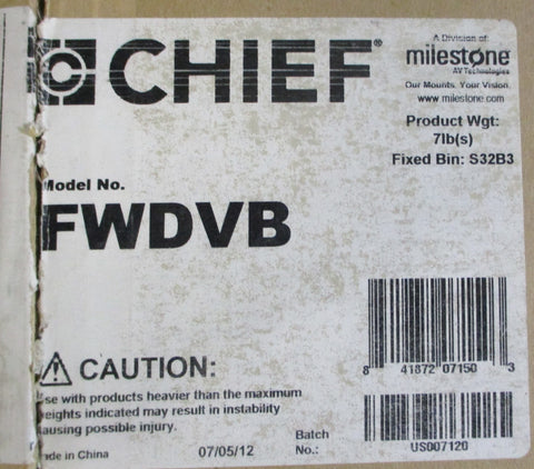Chief FWDVB Small Flat Panel Swing Arm Wall Mount 16" Ext. F Series FSA4101