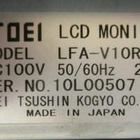 TOEI LFAV10RD0 LCD Monitor 100VAC 50/60Hz 22W 10" Screen FOR PARTS/REPAIR
