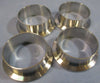 (Lot of 4) Tetra Pak 6-9611-31-0210 Welding Ferrule 1-15/16"Bore 7/8"W 2-1/2"OD