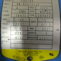 Baldor CD6203 DC Industrial Motor 365347Z136 3HP 1750RPM 11/8" Shaft Dia