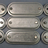 Appleton 470 11/4" Conduit Outlet Cover Form 7 51/2" L 21/4" W  (Lot of 9)