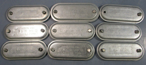 Appleton 470 11/4" Conduit Outlet Cover Form 7 51/2" L 21/4" W  (Lot of 9)