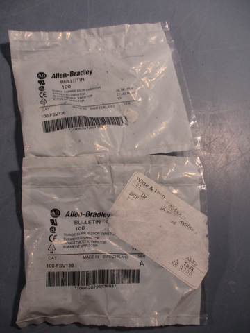 Lot of (2) Allen Bradley 100FSV136 Ser. A Surge Suppresor Varistors