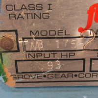 Grove Gear TMB1751 Flexaline 15:1 Ratio Gear Reducer 0.93 Input HP Left Output