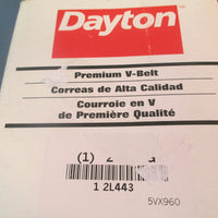 Dayton Premium V Belt 5VX960 2L433G Cogged Lot of Two