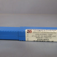 Niagara Cutter HSS ENDMILL D201 2F DE 30 Deg RH Square UNC 5/8x5/8x11/8x41/2