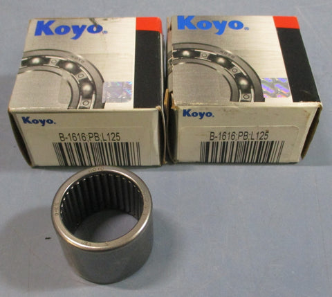 (Lot of 2) Koyo B1616 PB L125 Needle Roller Bearing 1" Bore, 11/4" OD, 1" W