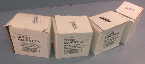Officemate OIC 50003 Glue Sticks 1.30 oz Clear Acid-Free  GS-W13 4 Boxes of 12