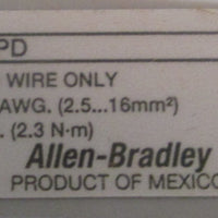 Allen Bradley 193EPD Ser A Din Rail Panel Adapter 166AWG 193EPD A