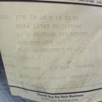 Midwest Industrial 12783 Fallas Indexing Belt 170" L x 14" W SS Clipper 12784