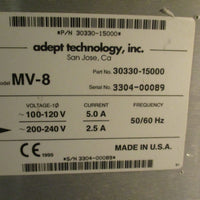 ADEPT TECHNOLOGY INC MV-8 CONTROLLER RACK 200-240V, 2.5A, 50/60H P/N 30330-15000