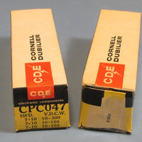 Lot of 2 Cornell Dubelier CDE CPC047 Can Capacitor 10-300 VDCW NOS