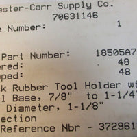 McMaster Carr 18505A71 Tool Holder Black Rubber With Steel Base Lot of 12
