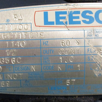 Leeson 110411.00 Motor 1/2 HP 1140 RPM 208230 Volt 1 Phase C6C11FC1E
