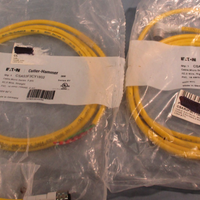 Lot of (3) Cutler Hammer CSAS3F3CY1802 Micro Cable 3pin Straight 2.0m