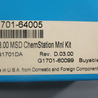 Agilent G1701DA MSD ChemStation Mnl Kit G170164005 Rev. D0300