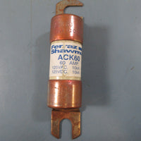 Ferraz Shawmut ACK60 60Amp Time Delay Limiter Fuse  Used