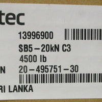 Flintec Load Cell SB5-20kN C3 5-15 VDC Polyurethane Cable 4500Lb