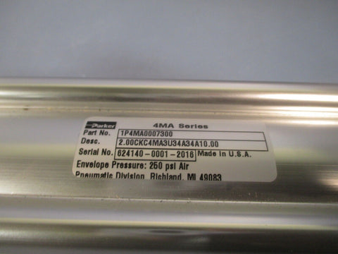 Parker Pneumatic Air Cylinder 250 psi Air 2 In Bore 10 In Stroke 1P4MA0007300