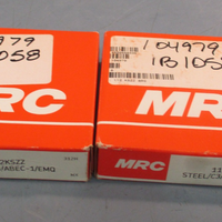 Lot of (2) MRC 112KSZZ Single Row Radial Steel Bearing Steel/C3/ABEC-1/EMQ