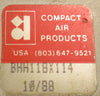 Compact Air Products BHH118X114 Pneumatic Compact Air Cylinder Lot of 2