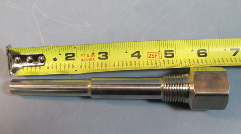 Unknown Brand 6-1/4" Long Blunt End Stainless Steel Probe 1/2" OD NWOB