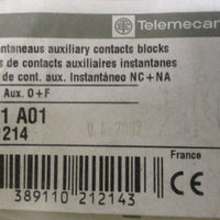 (Lot of 3) Telemecanique GV1A01 Instantaneaus Auxiliary Contact Block 021214
