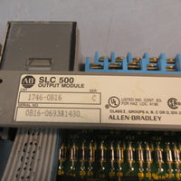 LOT OF (2) ALLEN BRADLEY 1746-OB16 SLC 500 OUTPUT MODULE SERIES C 10-50VDC