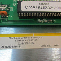 Domino 012334 Rev. B Coder Video User Interface Panel NEW
