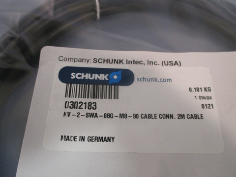 SCHUNK 0302183 2M Cable, 2M CABLE KV2SWA08GM890