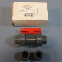 Proflo PFTUBVD PVC Double Union Ball Valve 1/2" NIB