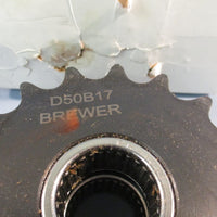 Brewer D50B17 Idler Sprocket 1" Bore 2Row 17 Teeth Per Row 13/4" W
