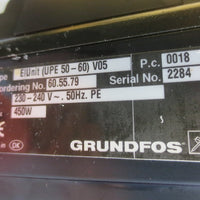 Grundfos Elunit UPE 5060 V05 Circulator Pump Model A Pmax 450 W 60.55.79