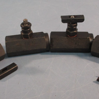 LOT OF (4) PNEUTROL FLUID N20S 1/4" FNPT FLOW CONTROL VALVE STEEL 5000 PSI