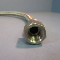 Stainless Steel Flexible Metal Hose 9/16"Stem 31"Lg FNPTxMale Stem Braided NEW
