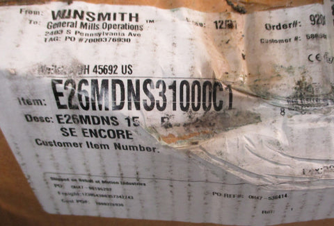Winsmith E26MDNS31000C1 Gear Reducer Sgl Reduction 56C 15:1 Ratio 1-1/4" Shaft D