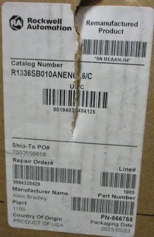Allen Bradley 1336S-B010-AN-EN3 Ser C Variable Frequency Drive 3PH