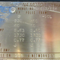 Sumitomo TC-FXPA Gearmotor CNHMS2-6125YA-EP-59 59:1 Ratio 2HP  1-1/2" Shaft Dia