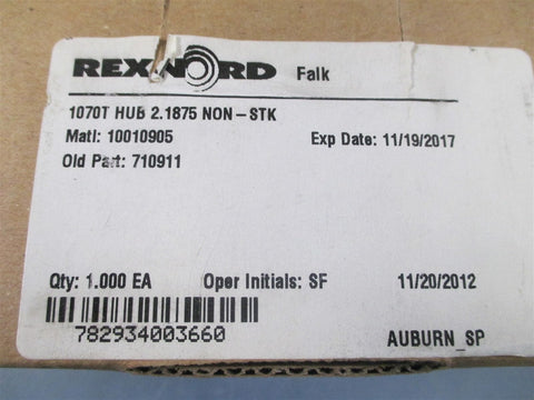Rexnord 1070T 2.1875 Steel Tapered Grid Hub  New