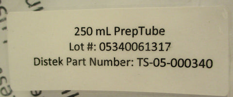 Distek Preptube for Sample Preparation 250ml 4 Tubes/Lids SS Blade TS-05-000340