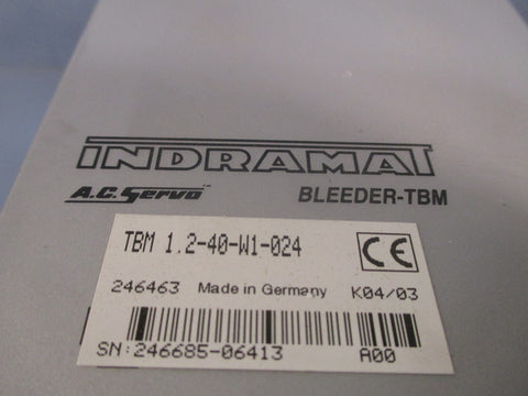 INDRAMAT AC SERVO BLEEDER MODULE TBM1.240W1024