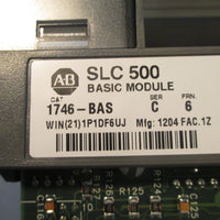 Allen Bradley 1746BAS Series C SLC 500 Basic Module PRT1, PRT2, DH485