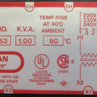 Dongan 501000053 Industrial Control Transformer 1.00KVA 50/60Hz