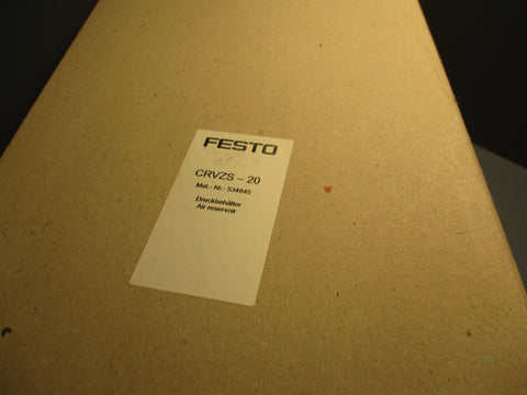 Festo (534845) Air Reservoir Pneumatic Tank 16 Bar, High Alloy SS CRVZS-20