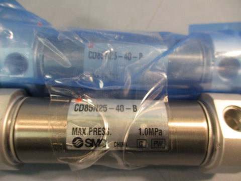 Lot of (2) SMC CD85N25-40-B ISO Air Cylinder Double Acting 25mm Bore 40mm Stroke